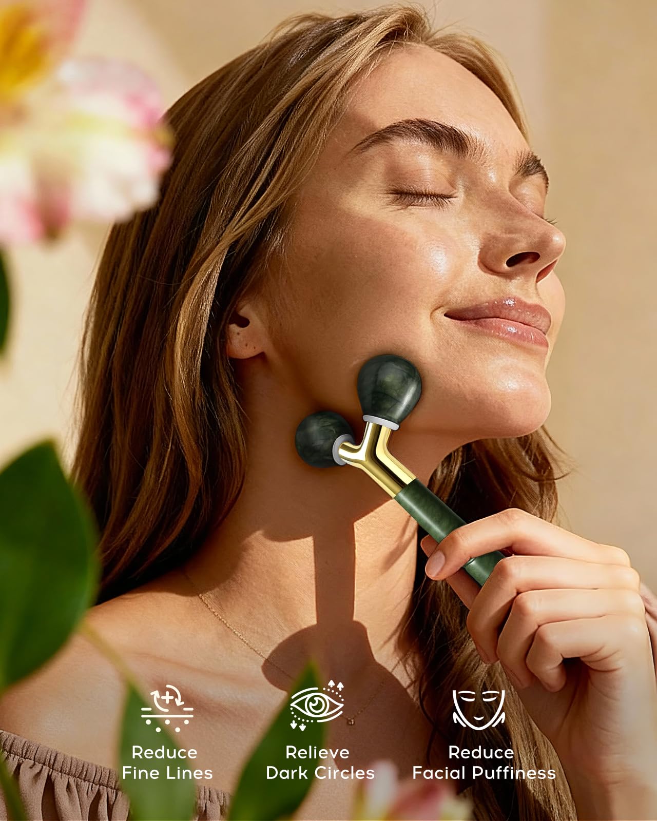 Coralogo Jade Gua Sha Facial Tools - 4pc Face Massager Tools Set with Gua Sha Facial Oil, Soap, Jade Roller for Puffiness Lymphatic Drainage, Self Care Gift for Her Birthday Mother's Day