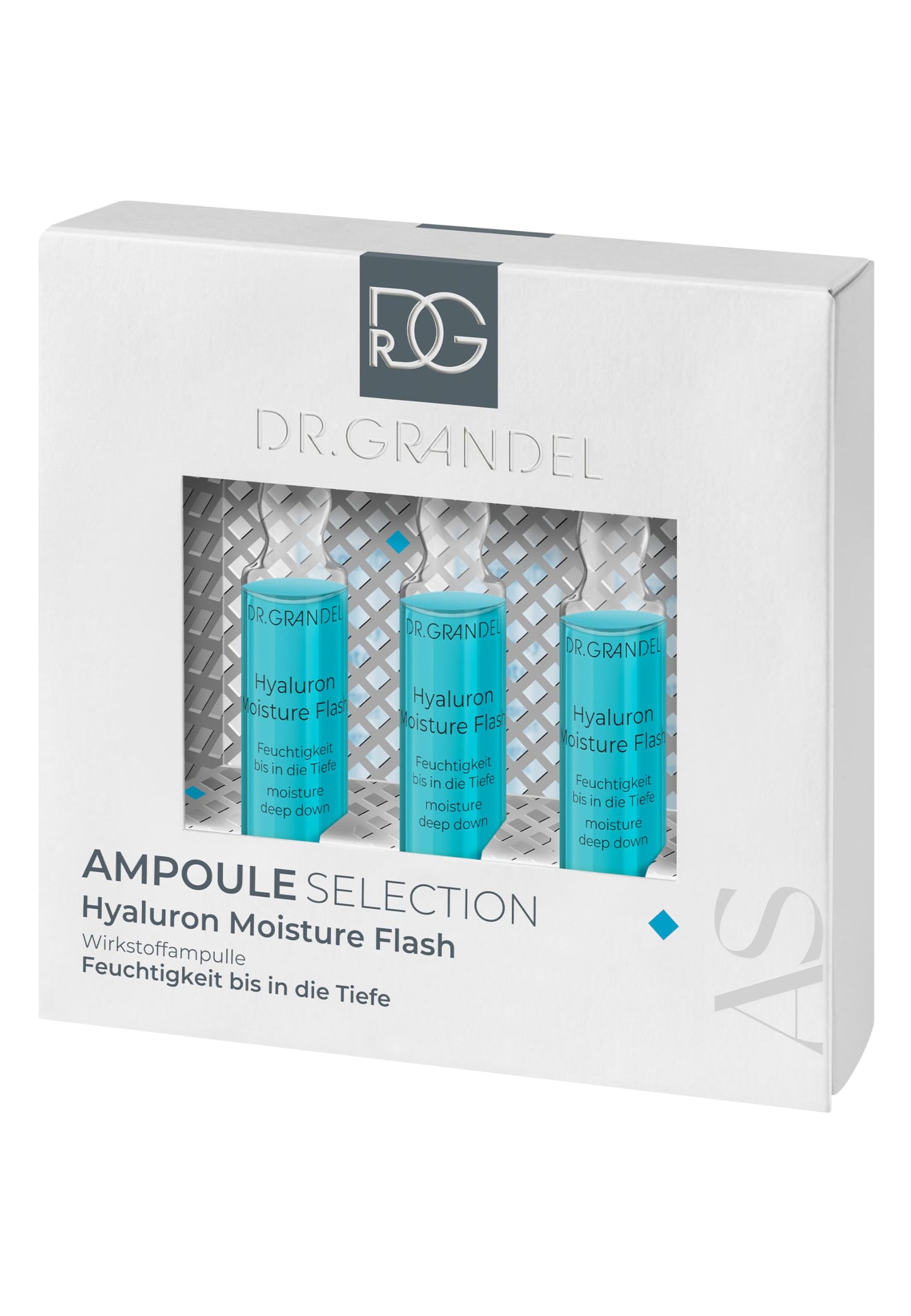 DR. GRANDEL Hyaluron Moisture Flash Ampoules I 9ml Intensive Hydration Treatment I Instant Glow & Freshness Boost with MicroIHyaluronic Acid I Professional Grade Facial Serum Vials
