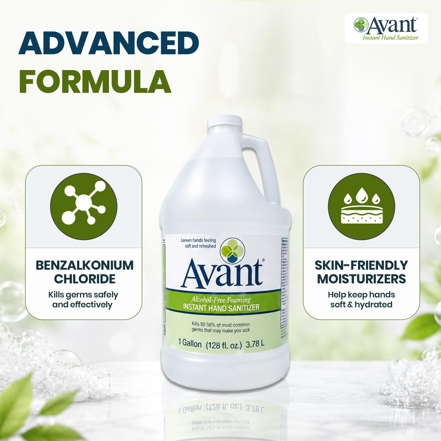 Avant® Alcohol-Free Foaming Hand Sanitizer, 1 Gallon refill