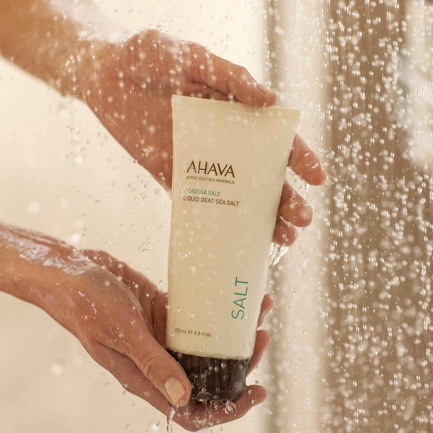 AHAVA Liquid Dead Sea Salt Gel - In-Shower SPA Treatment Gel to Reclaim Moisture & Natural Barrier, Supports Skin's Rejuvenation with Exclusive Osmoter & Antioxidant Grapefruit Oil, 6.8 Fl.Oz