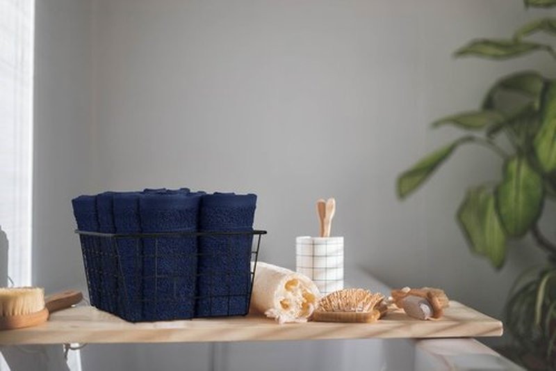 Tens Towels 60 Pack Cotton Washcloths, 12 x 12 in, Ultra Soft, Gentle, Absorbent and Durable Face Towels, Luxurious Hotel Quality, Ultimate Comfort, Perfect for Home, Gym, Spa (Navy)