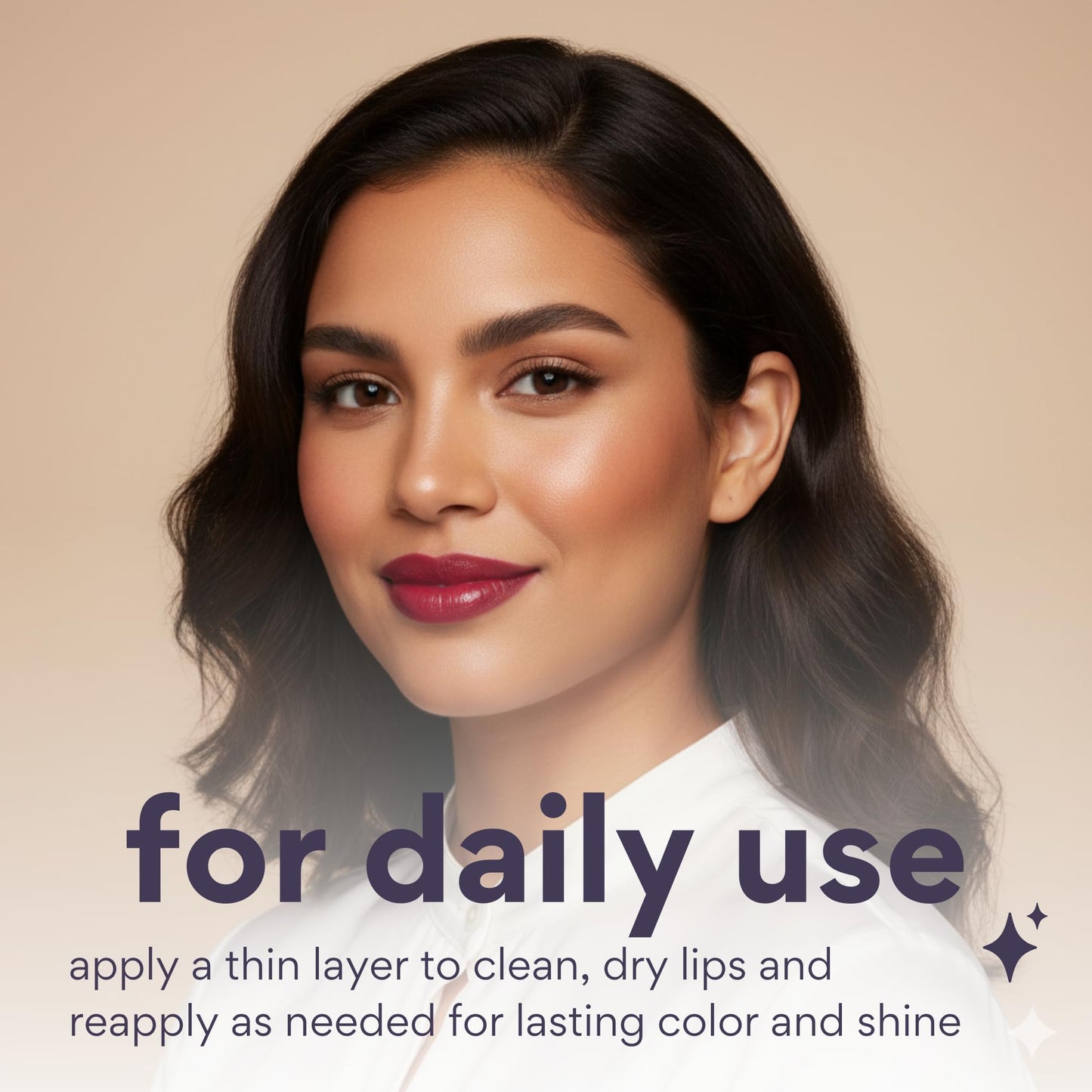 dearcloud Color Crush Lip Tint – Squalane Tinted Lip Balm (Poppie)