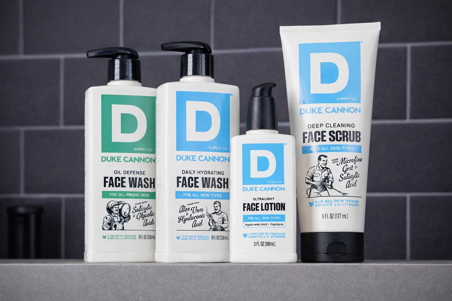 Duke Cannon Oil Defense Face Wash for Men - 8 fl oz - Daily Men's Facial Cleanser for Oil-Prone Skin - Men's Face Wash & Skin Cleanser