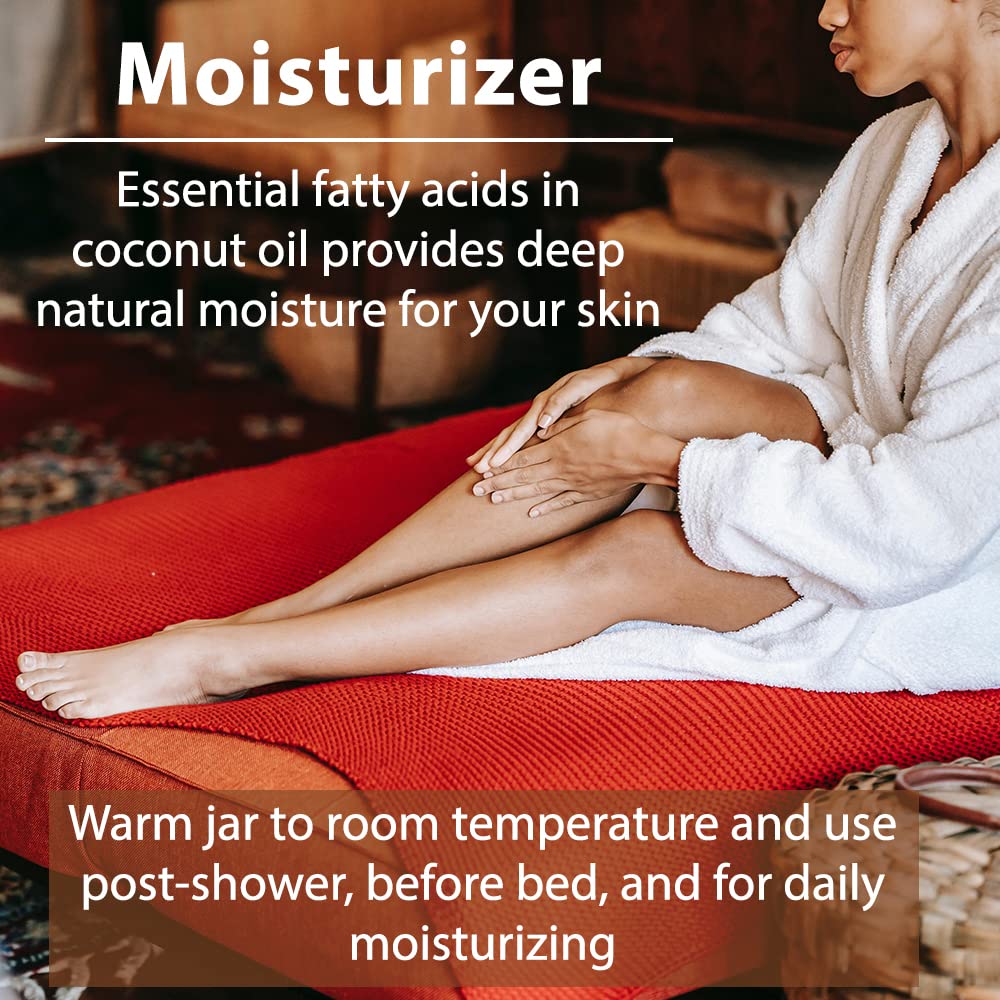 Organic Coconut Oil Skin Food - Natural Moisturizer & Vegan Skincare (2-Pack)