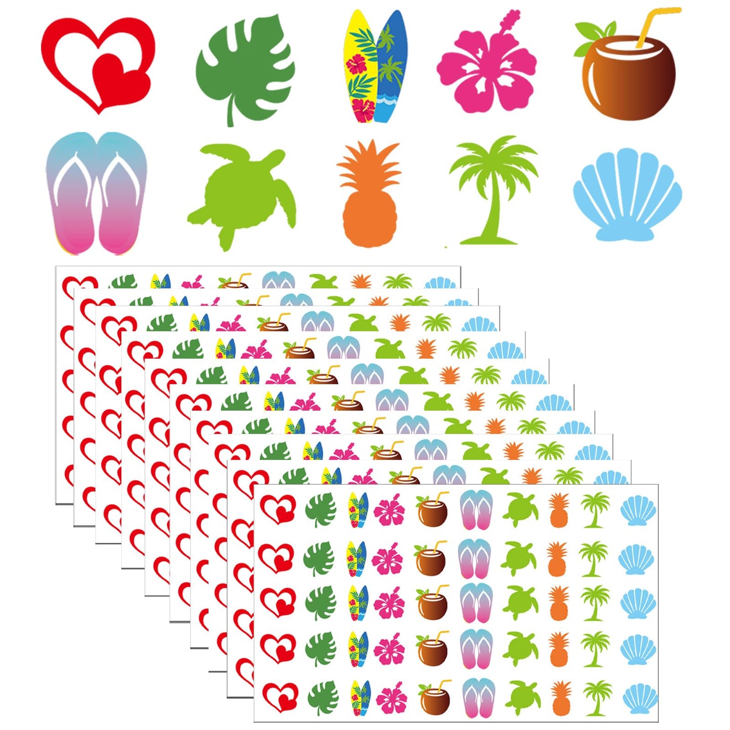 Eclazul Tanning Stickers for Body - 500 Pcs Luau Spray Tan Bed Accessories