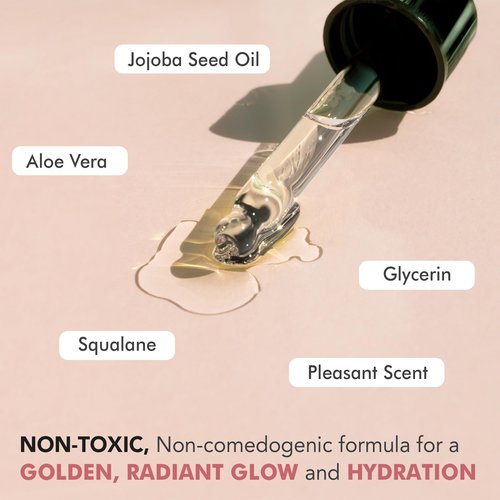 Self Tanning Drops - USA Made with Natural & Organic Ingredients, Medium Face Tanning Drops to Add to Lotion, Moisturizing Bronzing Drops for Face & Body, Toxin Free Face Tanner for Fake Tan