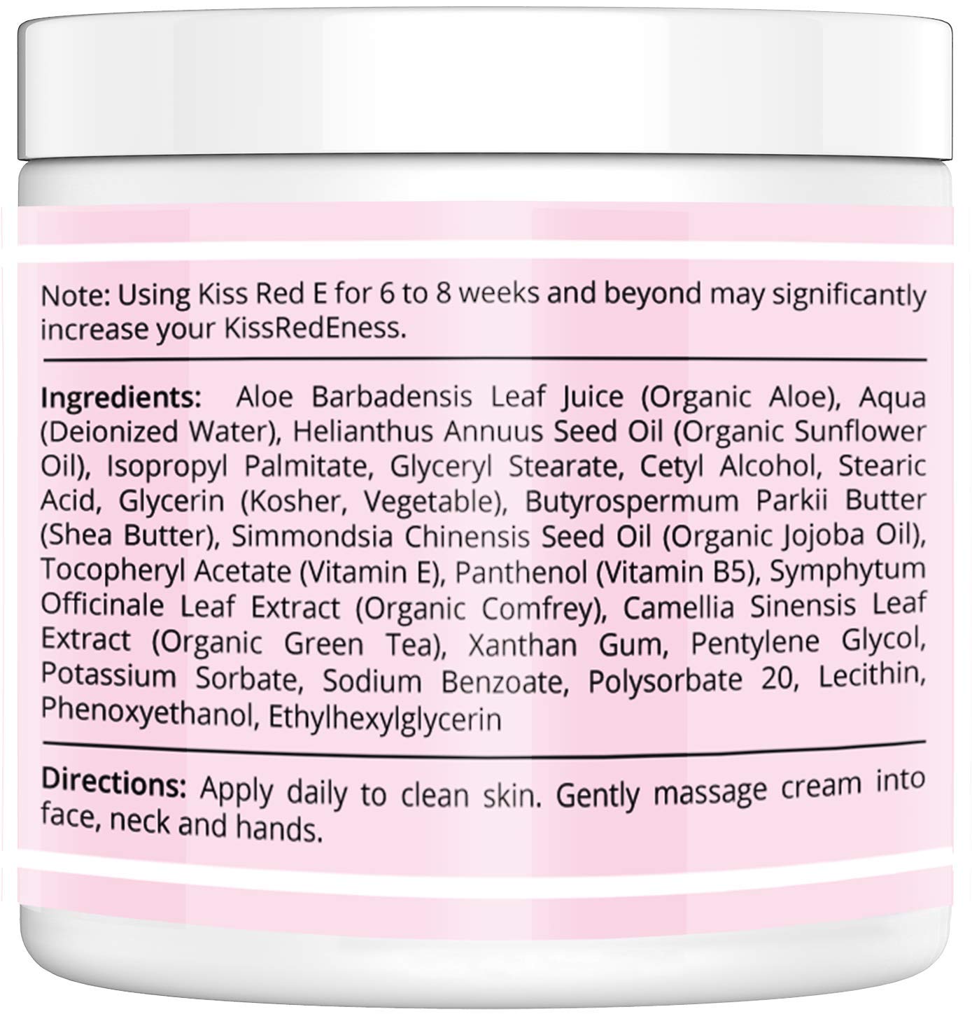 KissRedE Anti Aging Face Cream. Best Anti Wrinkle Cream Moisturizer For Face, Hands, Neck. Reduce Wrinkles, Fine Lines, Crows Feet, Puffy Eyes.