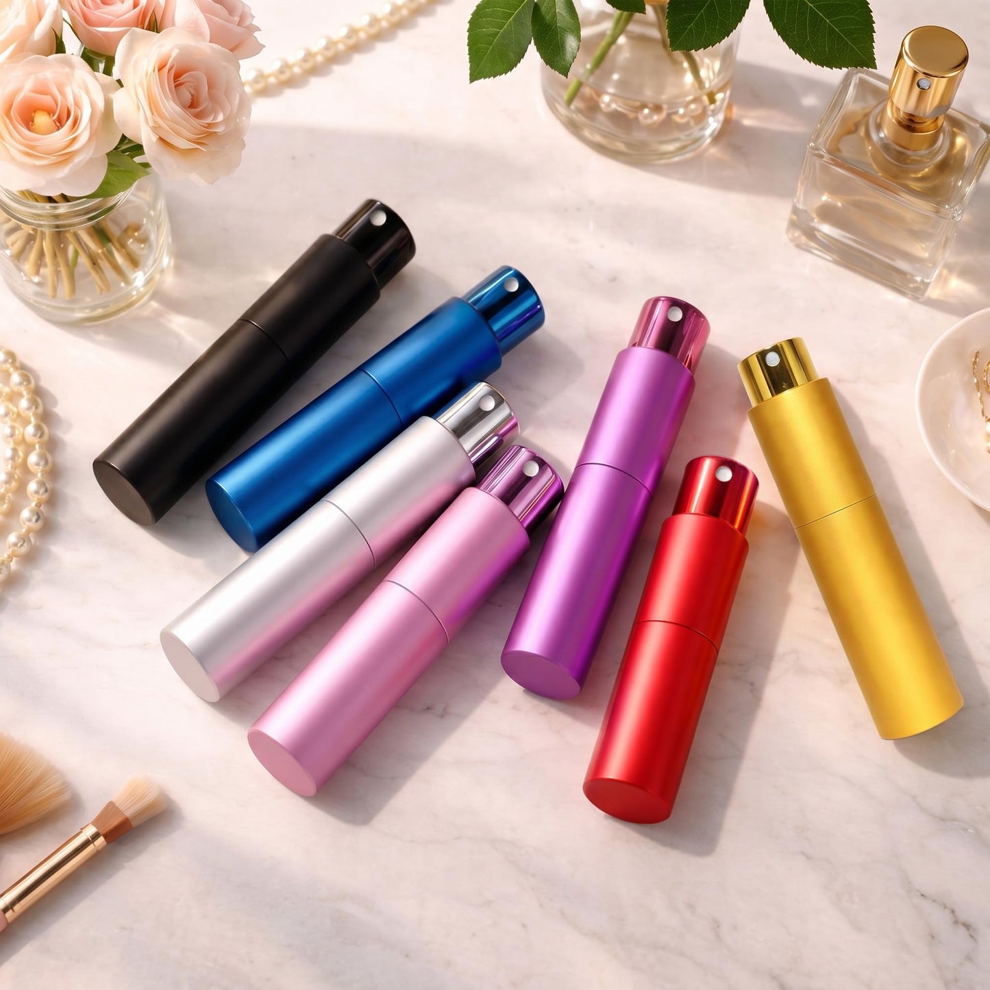 Huizata Travel Perfume Bottle Refillable 10ml 3-Pack Twist Up Cologne Atomizer