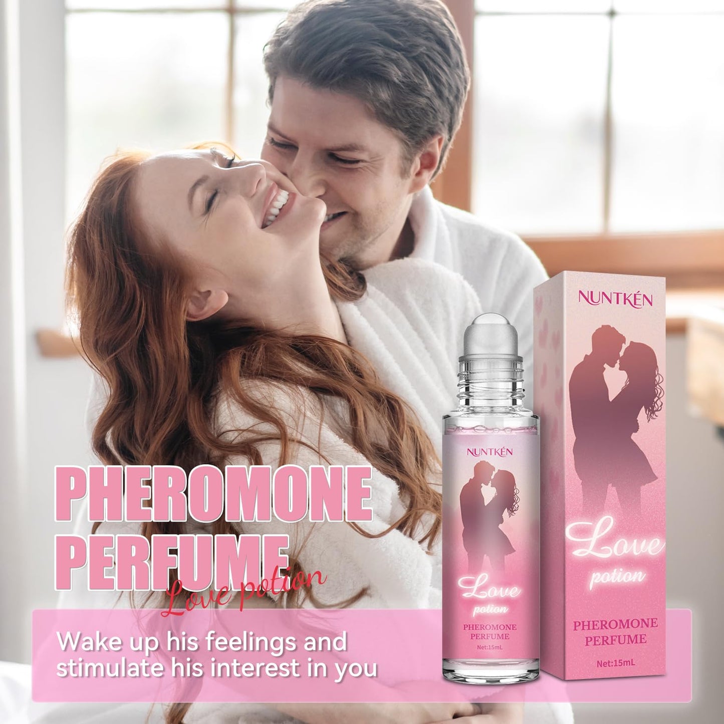 NUNTKEN Phero Perfume, Pheromones Perfumes for Women, Roll On Perfume Phero Oil, Long-lasting, Travel Size