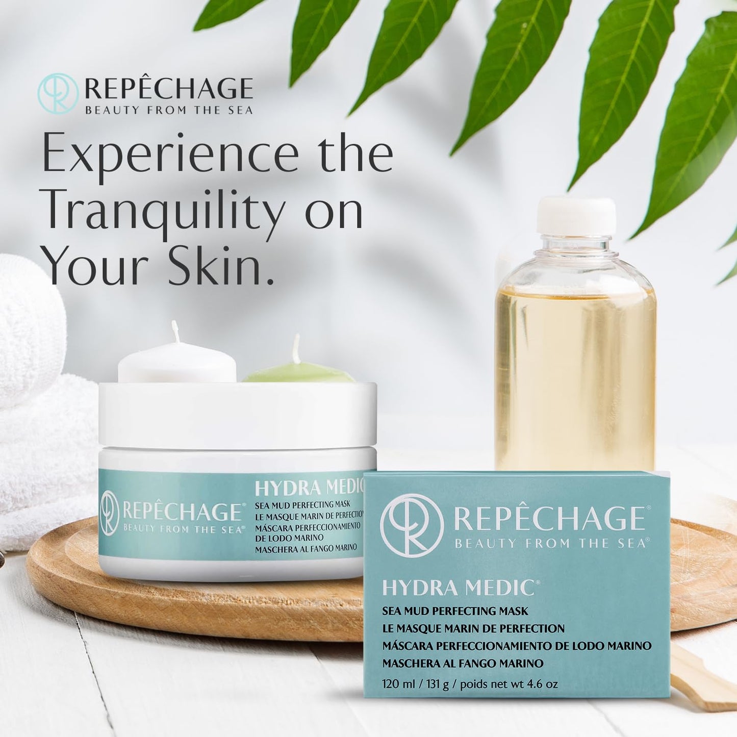 Repechage Sea Mud Mask – Deep Pore Cleansing Clay Face Mask with Seaweed for Women and Men, Exfoliating Mud Mask for Oily, Dry, Sensitive, Problem Skin, for Clearer, Smoother Complexion, 4 fl oz
