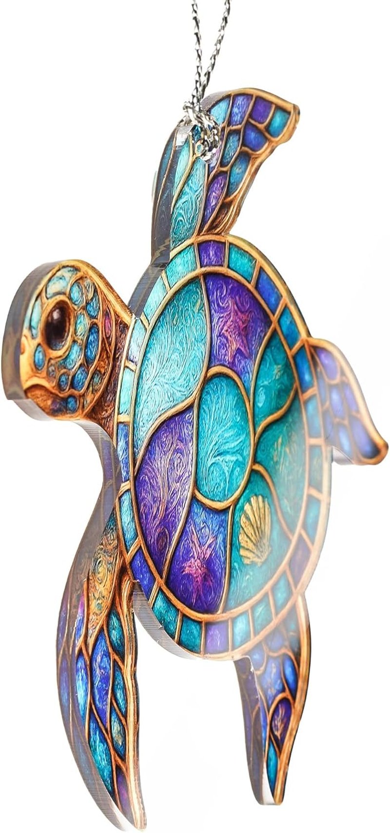 Sea Turtle Christmas Ornaments | Unique Suncatcher Gift for Sea Lovers - Perfect for Women & Moms