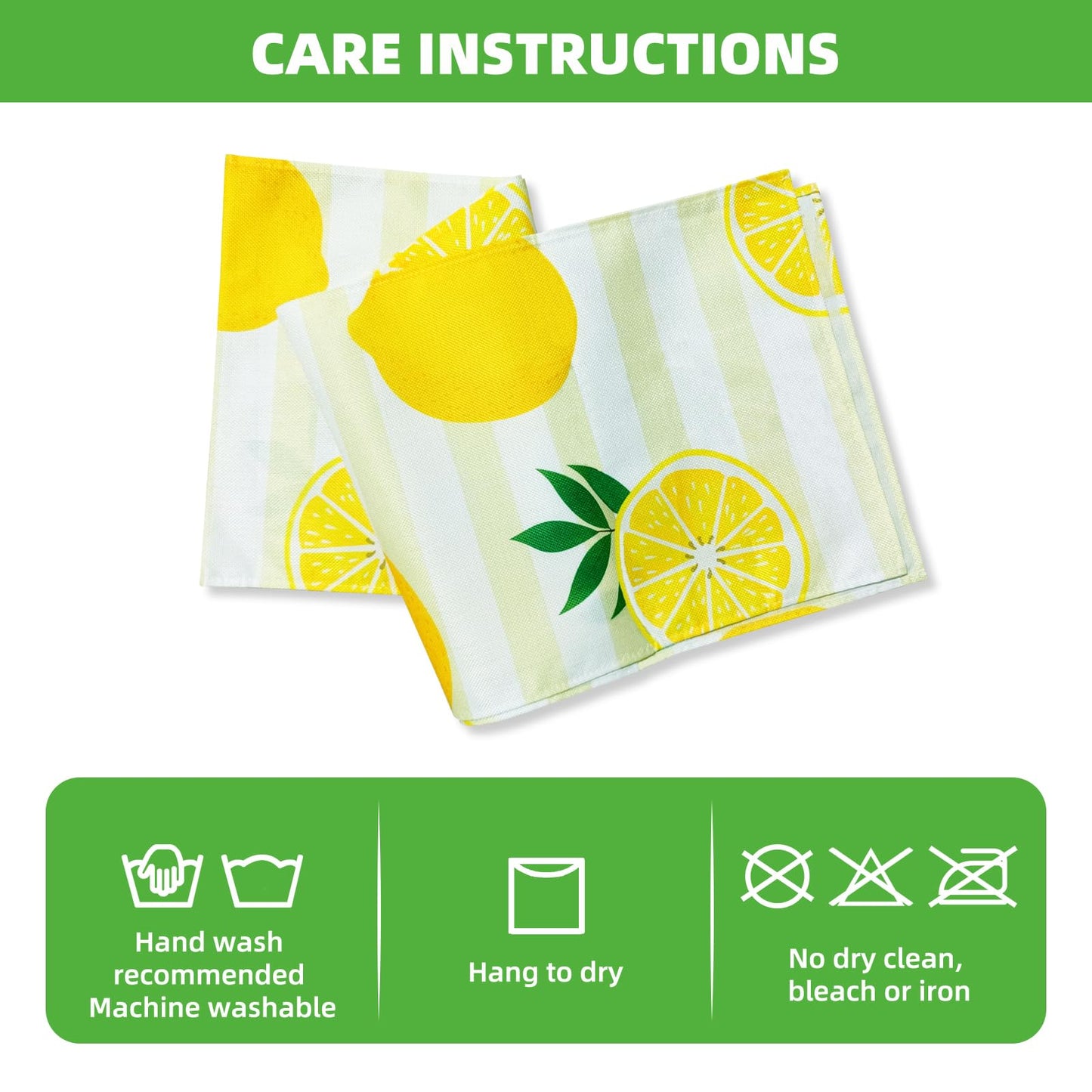 Rotumaty Lemon Table Runner Kitchen Decor - Yellow and White Stripes Lemon Table Decorations Summer Spring Seasonal Home Decor for Dining Table Farmhouse Party 13 × 72 Inch