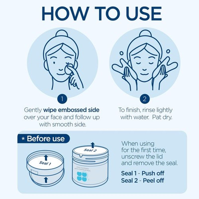 Micellar Water Facial Makeup Remover Wipes for Face - 50ea - Cleansing Make up Pads for Sensitive Skin - Lint Free, Travel Size