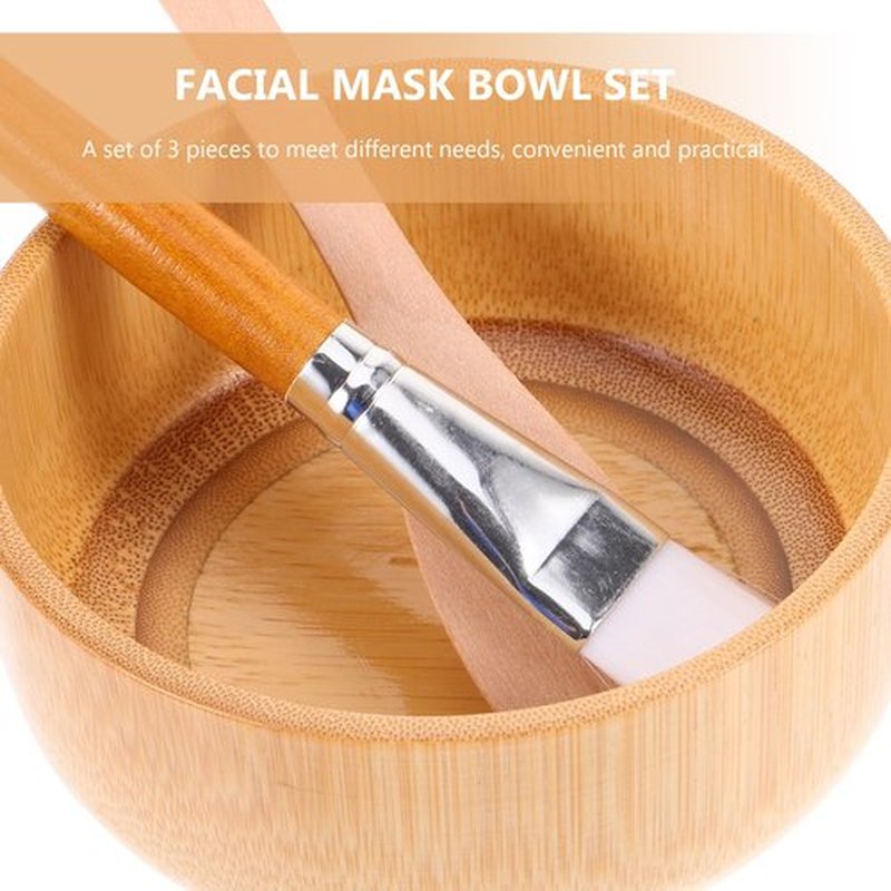 FOMIYES 2 sets Facial Mask Mixing Bowl and Brush Kit Practical Clay Mask Tool for Skincare Includes Applicator Brush and Mixing Bowl for Home Beauty Treatments