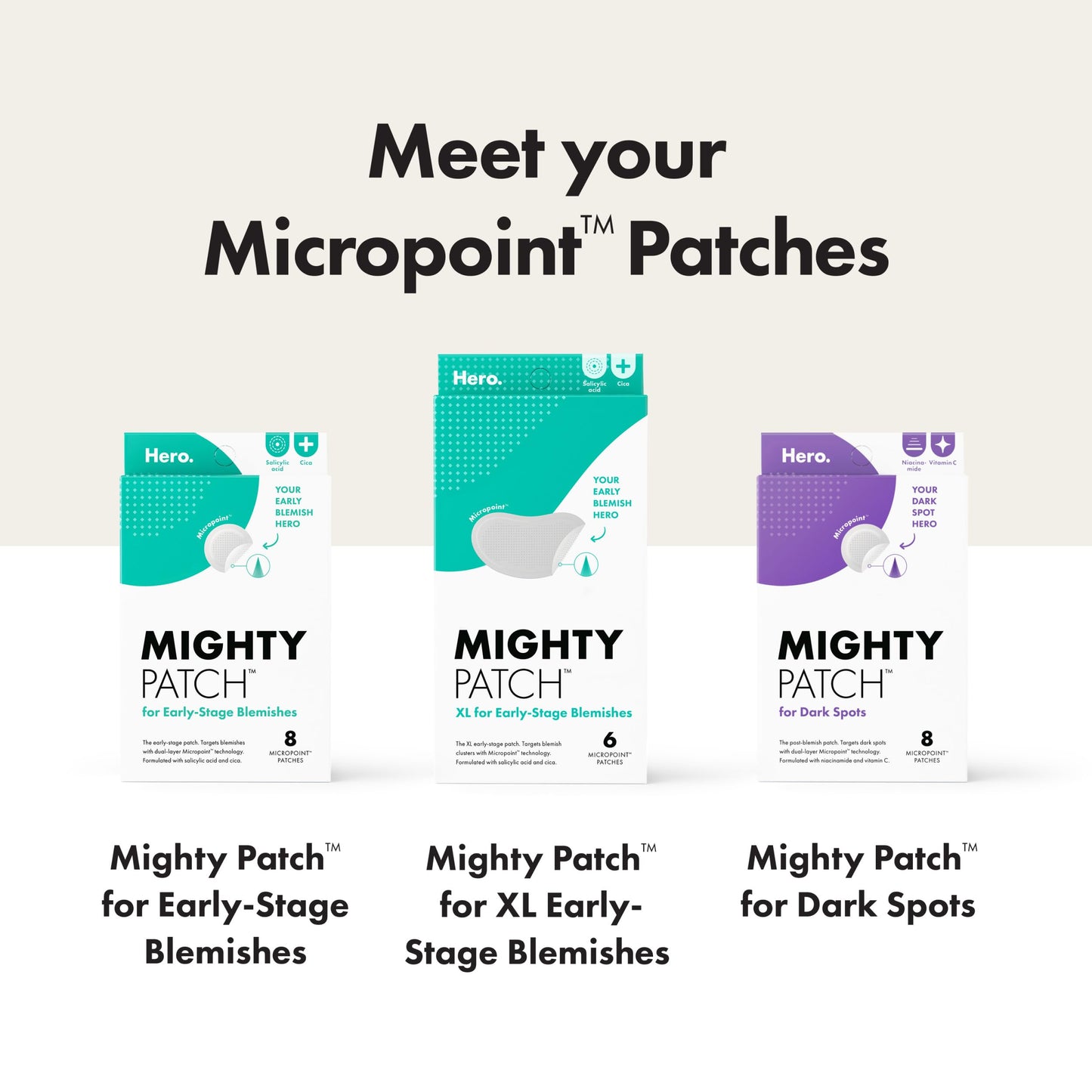 Mighty Patch Hero Cosmetics Micropoint XL Acne Pimple Patches, 6 Ct