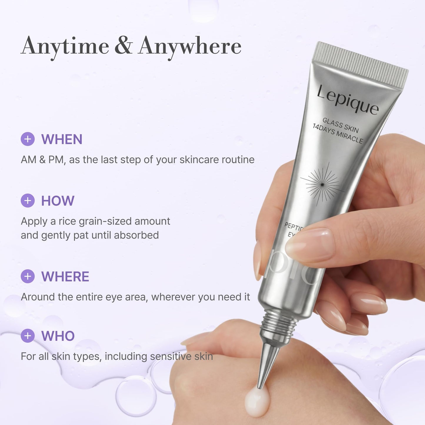 Lepique Peptide-Matrix Eye Cream – Structural Firming and Lifting with Matrixyl® 3000, Ginseng, TECA Centella for Wrinkles, Pores, Crow’s Feet, Dark Circles, Korean Anti-Aging Skincare 0.5 oz