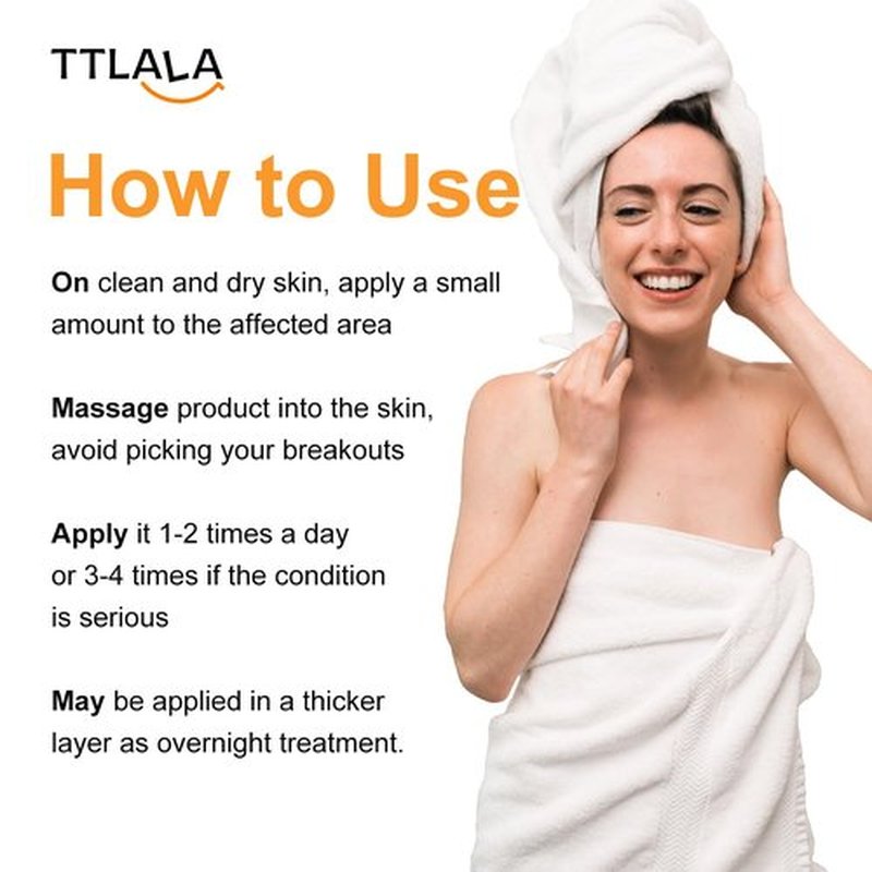 Butt Acne Clearing Treatment, Moisturizer Cream with 2% Salicylic Acid, Tea Tree Oil & Witch Hazel, Body Back Acne Treatment, Cystic Acne Treatment for Skin Delicate and Smooth 2.4oz