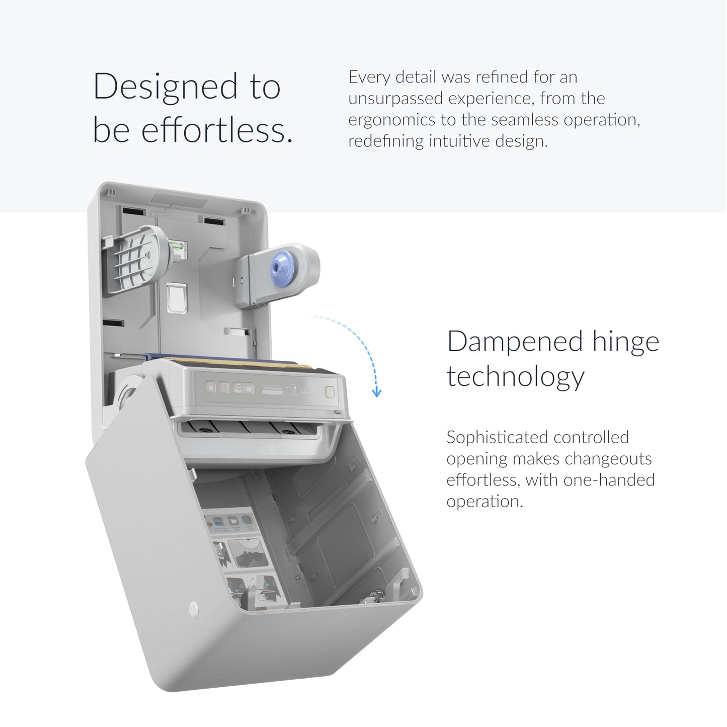 Kimberly-Clark Professional ICON Automatic Hard Roll Paper Towel Dispenser (58710), White Mosaic Faceplate, Wall Mounted, for Commercial Hand Towels (Qty 1)
