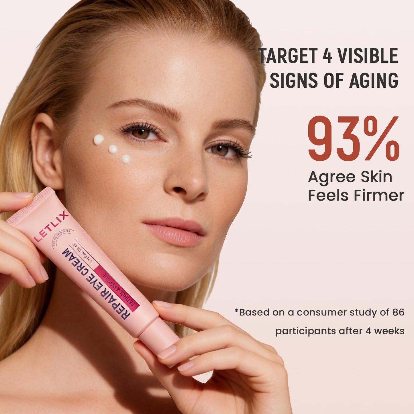 Retinol Eye Cream for Dark Circles and Puffiness - Advanced Peptide Eye Cream with Ginseng Ferment & Acetyl Hexapeptide-8 - Anti Aging Under Eye Cream for Wrinkles, Fine Lines & Crow's Feet - 0.68oz