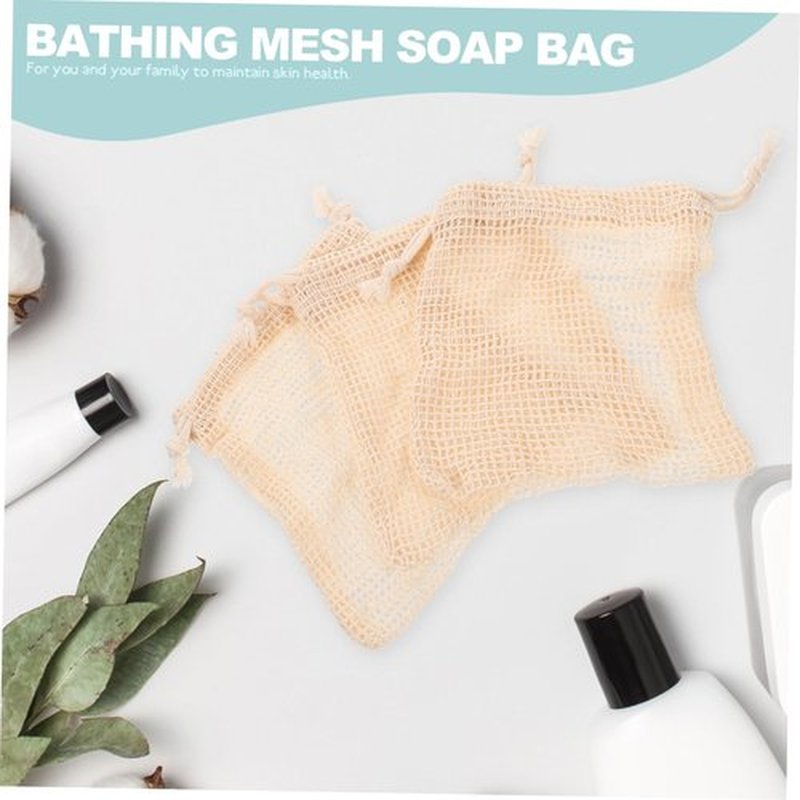 Beavorty 24 Pcs Soap Storage Bag Linen Soap Exfoliating Soap Bar Soap Net Bag Cleaning Soap Body Bar Soap Foaming Bag Saver Pouch Making Meshes Cleansing Bath Wipe Cotton Linen