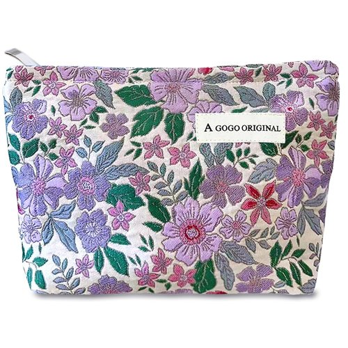 STARDW Aesthetic Makeup Bag for Women Travel Toiletry Bag Large Capacity Makeup Organizer Bag Floral Cosmetic Bags Zipper Pouch