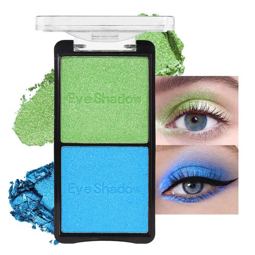 FeiCuiYun Double color eye shadow, Eyeshadows Creamy, high pigment eye makeup palette, matte shimmer metal eye shadow powder, Blendable, Ultra-Pigmented, Easy to Apply, Matte & Shimmer, (04)