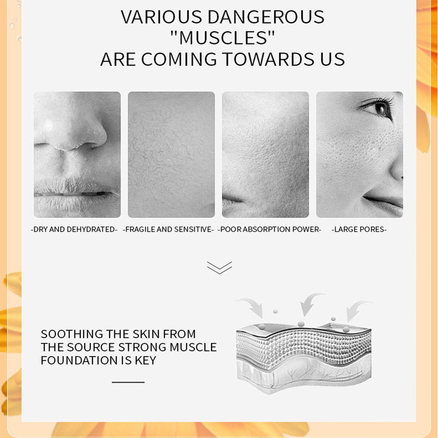 Grospe Calendula Face Cream Facial Moisturizer for Dry Skin Refreshing Water Cream Long-Lasting Hydration Oil Control Cream Nourishing Face Moisturizer for Women,1.76 Oz