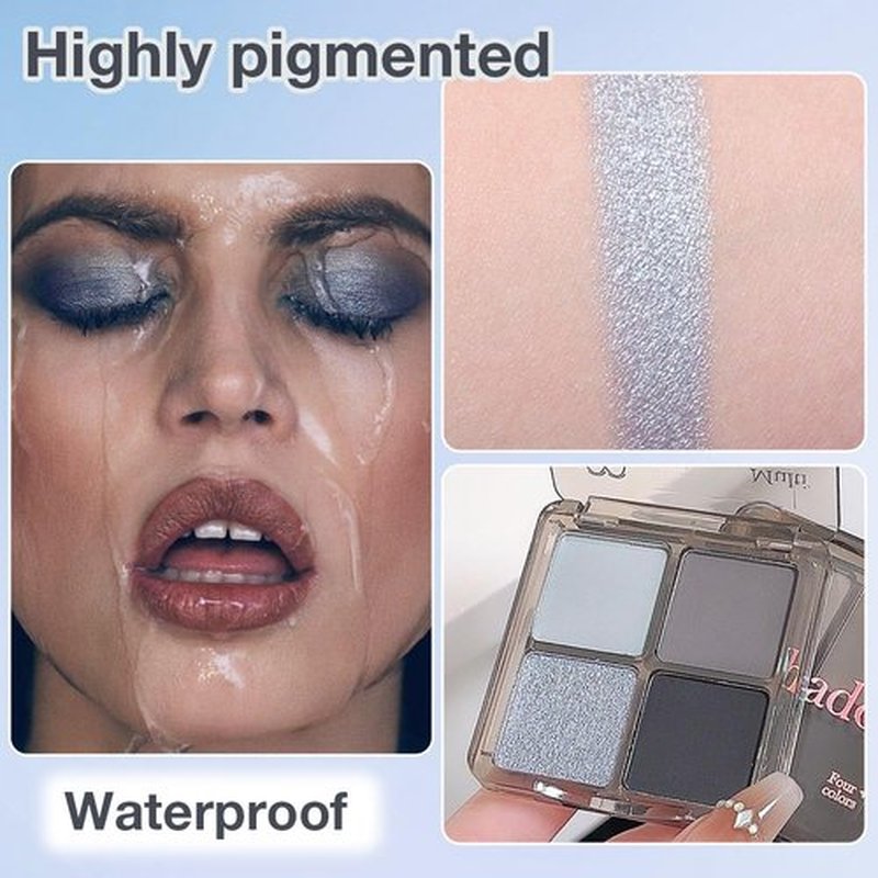 Eyeshadow Quads, Blendable Matte, Metallic and Shimmer Finishes, Velvety Pigmented Creamy Formula, Four Way Quad Eye Shadow Palette, Talc, Paraben & Cruelty Free