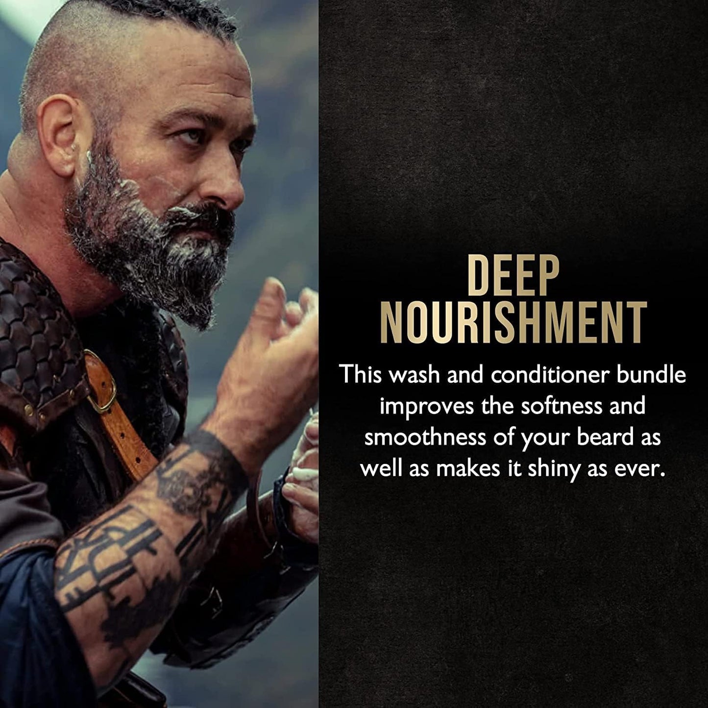 The Beard Struggle - Marksman's Beard Conditioner - Hoenir's Poem, Gold Collection - Nourish, Softens, & Strengthens Beard - Radiance Beard Conditioner for Men (8 Fl oz)