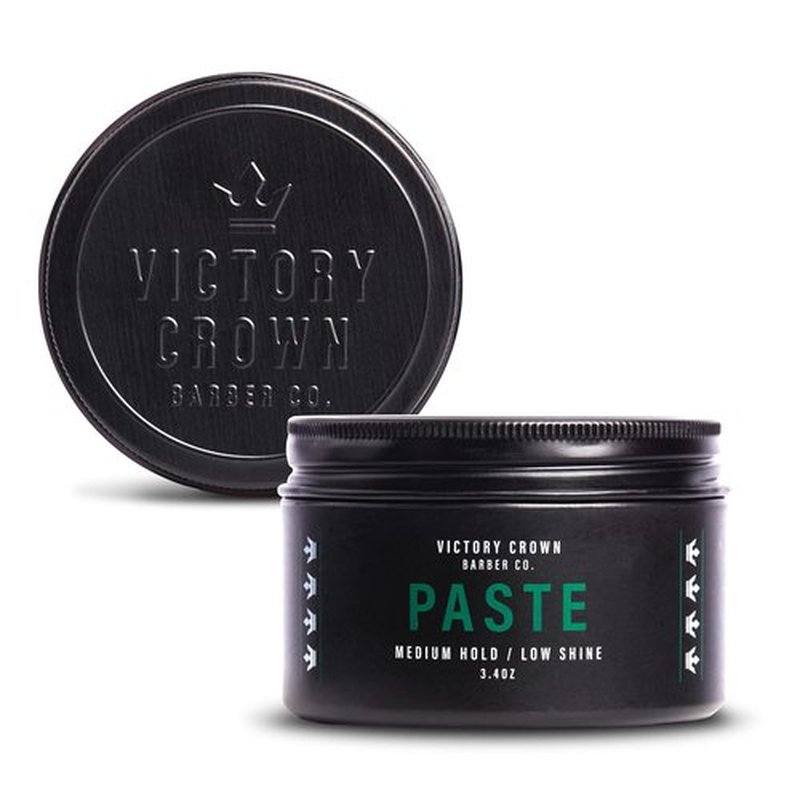 Victory Crown Paste Pomade for Men - Low Shine - Men's Styling Hair Gel & Cream for Natural Texture Hairstyles - Easy to Restyle - Waterbased Hair Paste Pomade - Non Greasy - 3.4oz