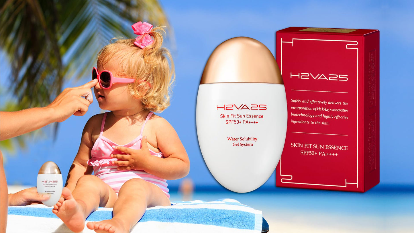 H2VA25 Skin Fit Sun Essence SPF50+ PA++++ 50ml / 1.69 FL.oz Moisturizing Sunblock Reef-Safe Sunscreen K-Beauty