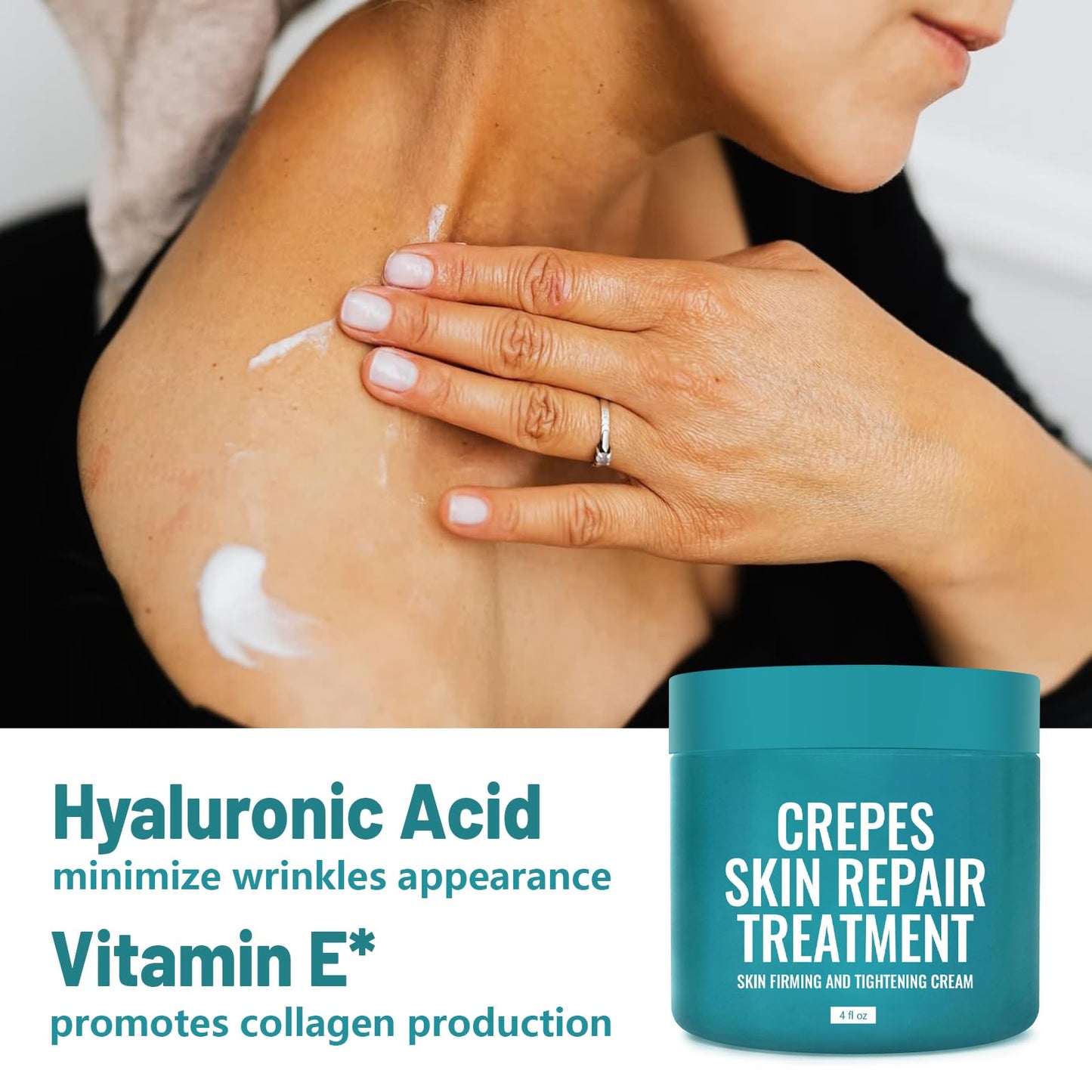 LBXX NEW Crepes skin cream for aging skin ，Crepes Skin Repair Treatment, Firming Cream with Hyaluronic Acid & Shea Butter to Deeply Moisturize & Tighten Wrinkly Dry