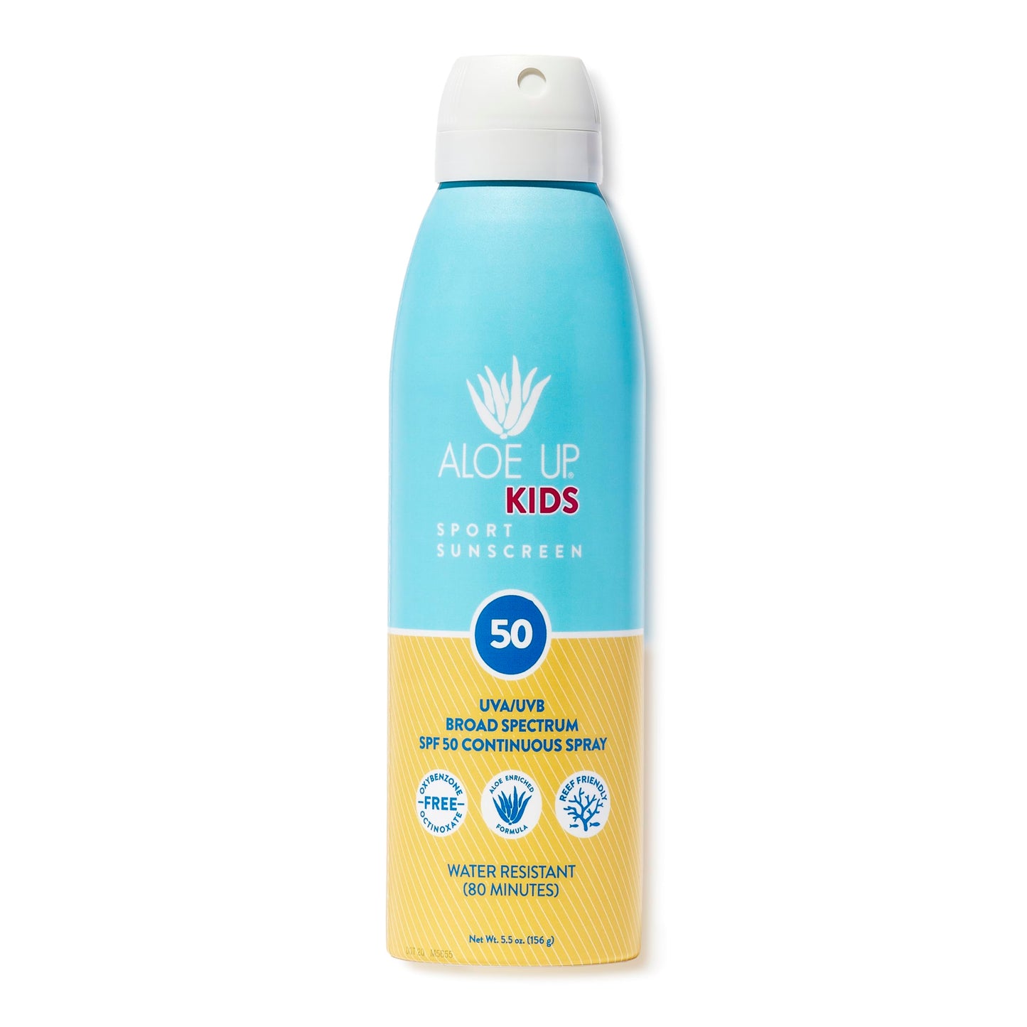 Aloe Up Kids Sport Sunscreen Spray SPF 50, Water Resistant, 5.5 oz