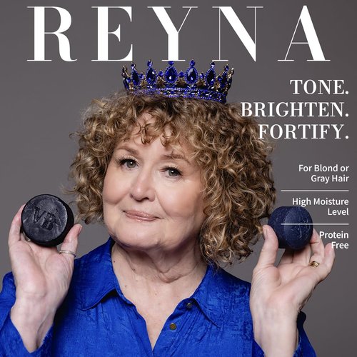 Vida Bars Reyna Solid Conditioner Bar for Curly Hair | All Natural Moisturizing Bar Conditioner for Dry Brittle Hair | Vegan, Sulfate Free, Paraben Free, Handmade in the USA (Blue Tansy Flower Scent)