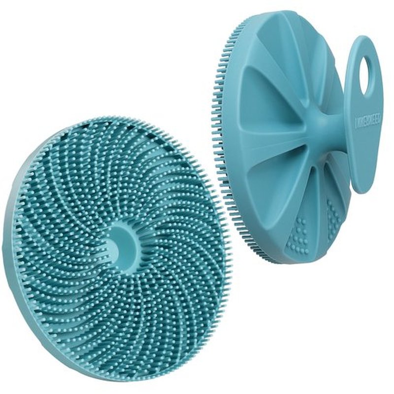 INNERNEED Food-Grade Silicone Body Scrubber Exfoliating & Massaging Shower Brush, More Hygienic Bathing Tool, for All Skin Types, Lathers Well, Longer Service Life (Dark Green)