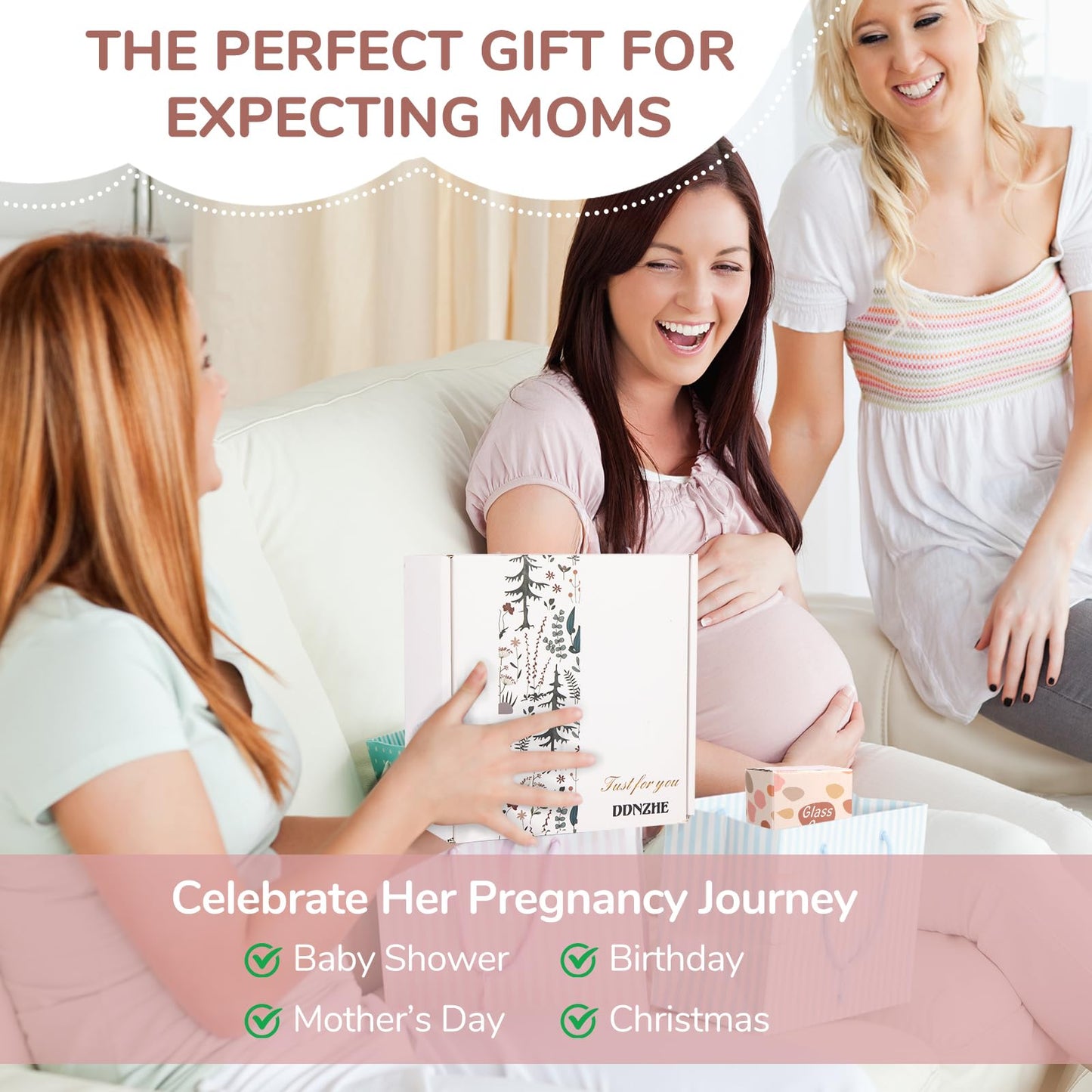 ddnzhe Sonogram Picture Frame, Ultrasound Photo Frame with Baby Countdown Weeks, Expecting Parents to be Pregnancy Gift Congratulations Pregnancy Must Have Accessories