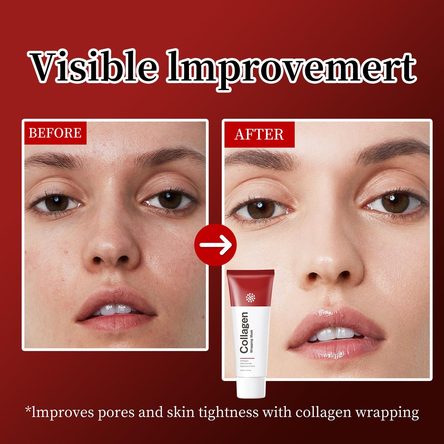 YAFUSIPE Collagen Night Wrapping Mask Hydrating Peel Off Face Mask for Women Tightening Lifting Facial Mask Skincare Anti Aging Collagen Masks for Wrinkles Fine Line Glowing 2.71oz