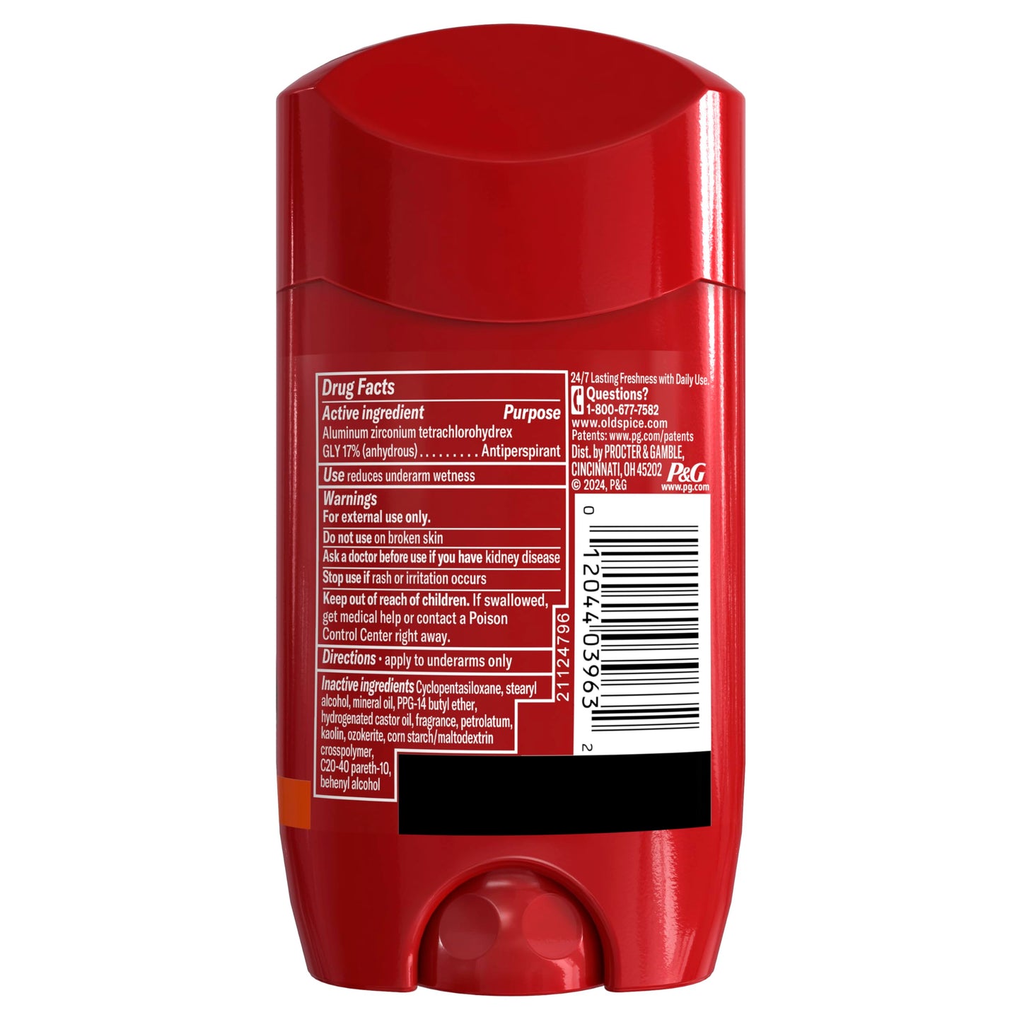 Old Spice Aluminum Free Deodorant for Men, 24/7 Odor Protection, 24/7 Freshness & Lasting Scent, Goes on Clear, Bearglove with Crisp Orchard Scent, 2.6 oz