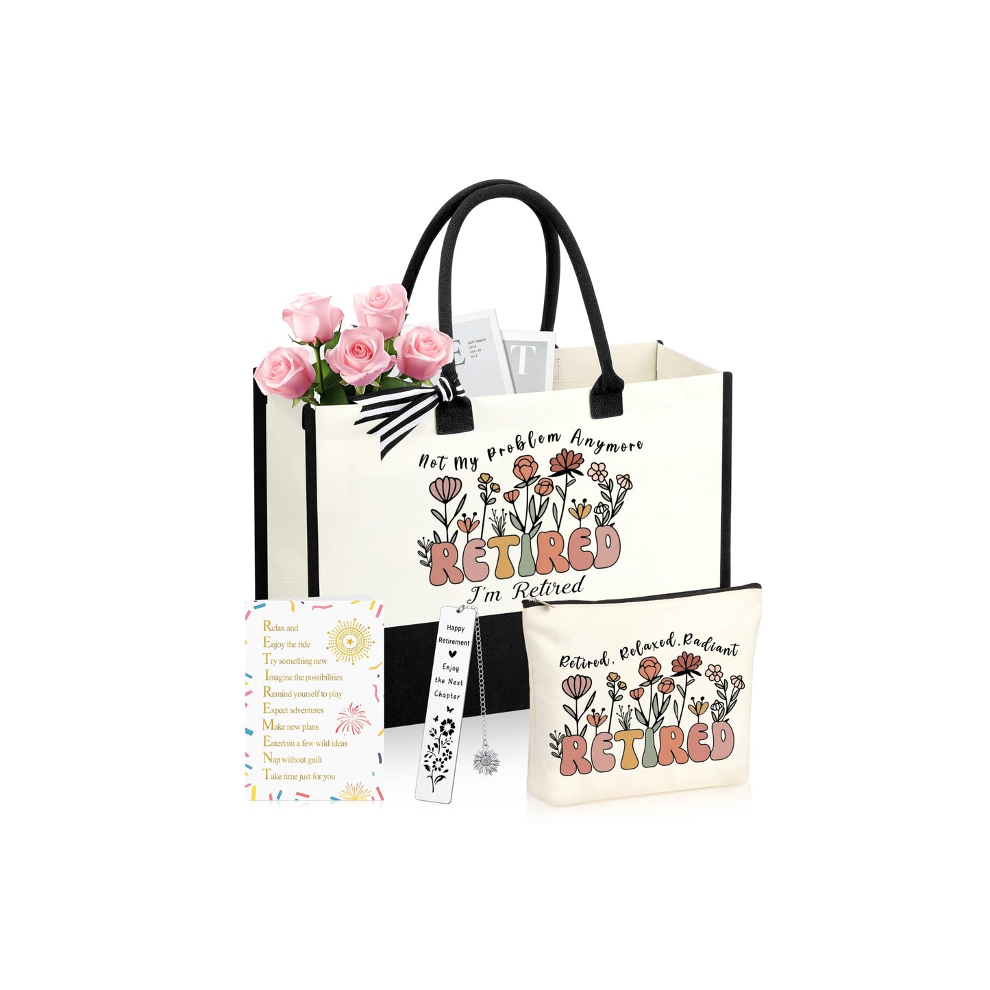 SiplyHaven Retirement Gifts for Women 2026, Best Cool Retirement Gifts for Coworker Teacher Nurses Boss Friends Mom Grandma Retirees, Coworker Farewell Leaving Going Away Gift Canvas Tote Bag