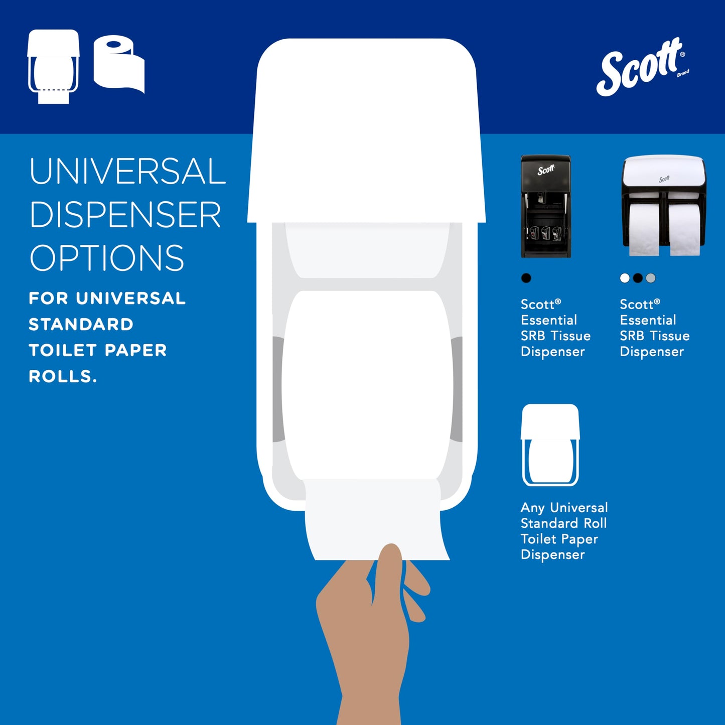 Scott Professional Standard Roll Toilet Paper, Bulk (48040), 2-Ply, Elevated Design, White, Individually Wrapped (40 Rolls of 550 Sheets, 22,000 Sheet Total)