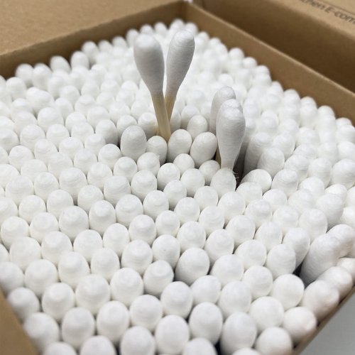 XL Bamboo Cotton Swabs 900ct, Natural Cotton Buds with Larger Tips for Personal Care，3 pack Biodegradable Cotton Tips