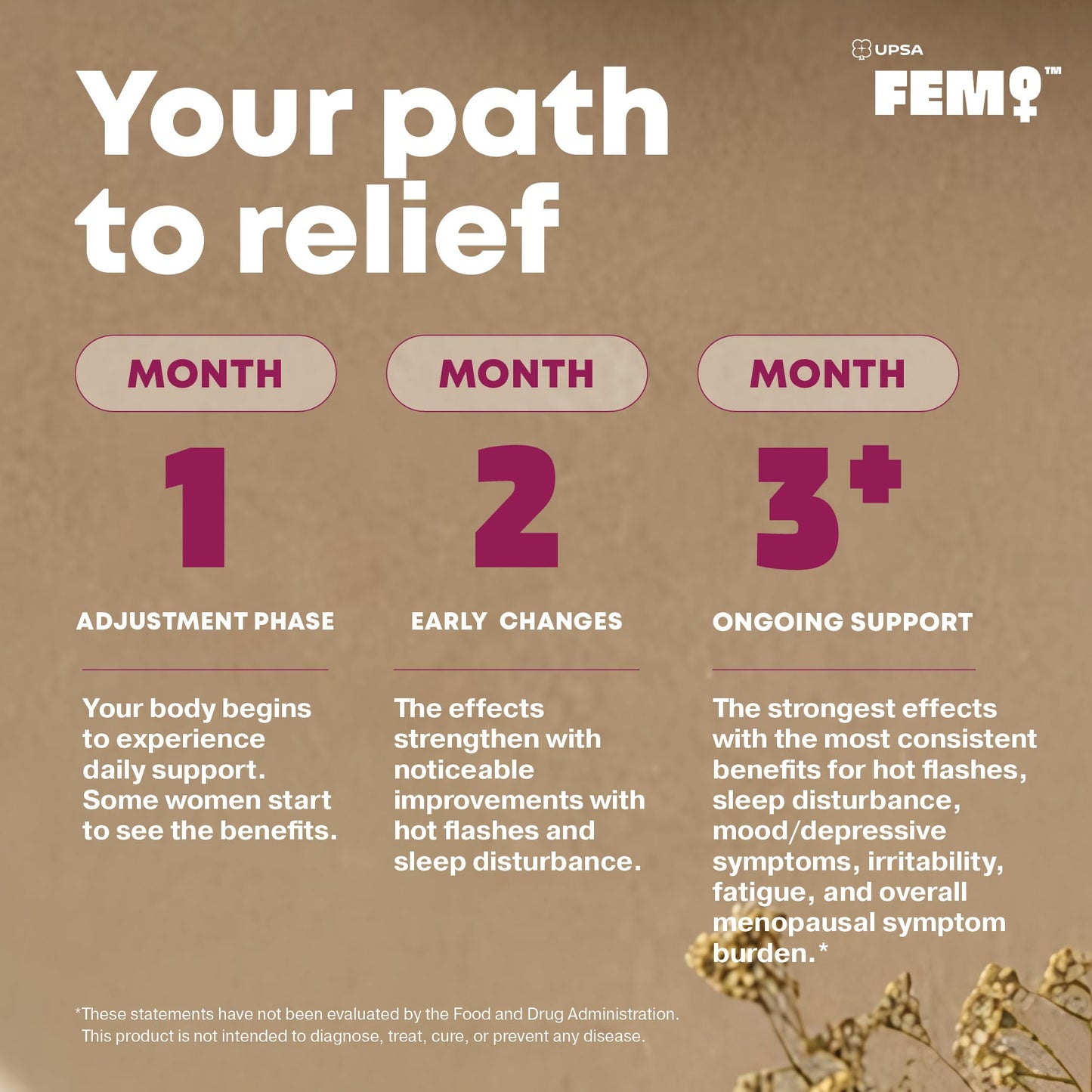 FEM Meno Menopause Supplements for Women - Non-Hormonal Menopause Relief for Hot Flashes & Night Sweats - Hormone Balance Support for Sleep, Mood & Energy - 30 Capsules