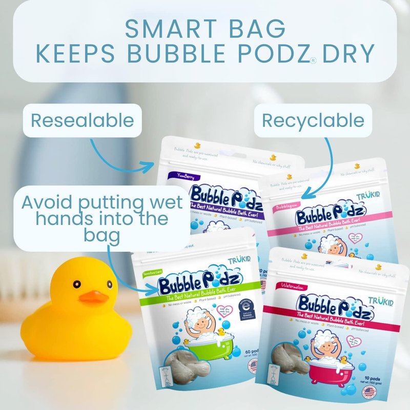 Eczema Relief Bundle - TruKid NEA-Accepted Bubble Bath, Skin Cream & Body Wash | All-Natural, Unscented, Hydrating Formula