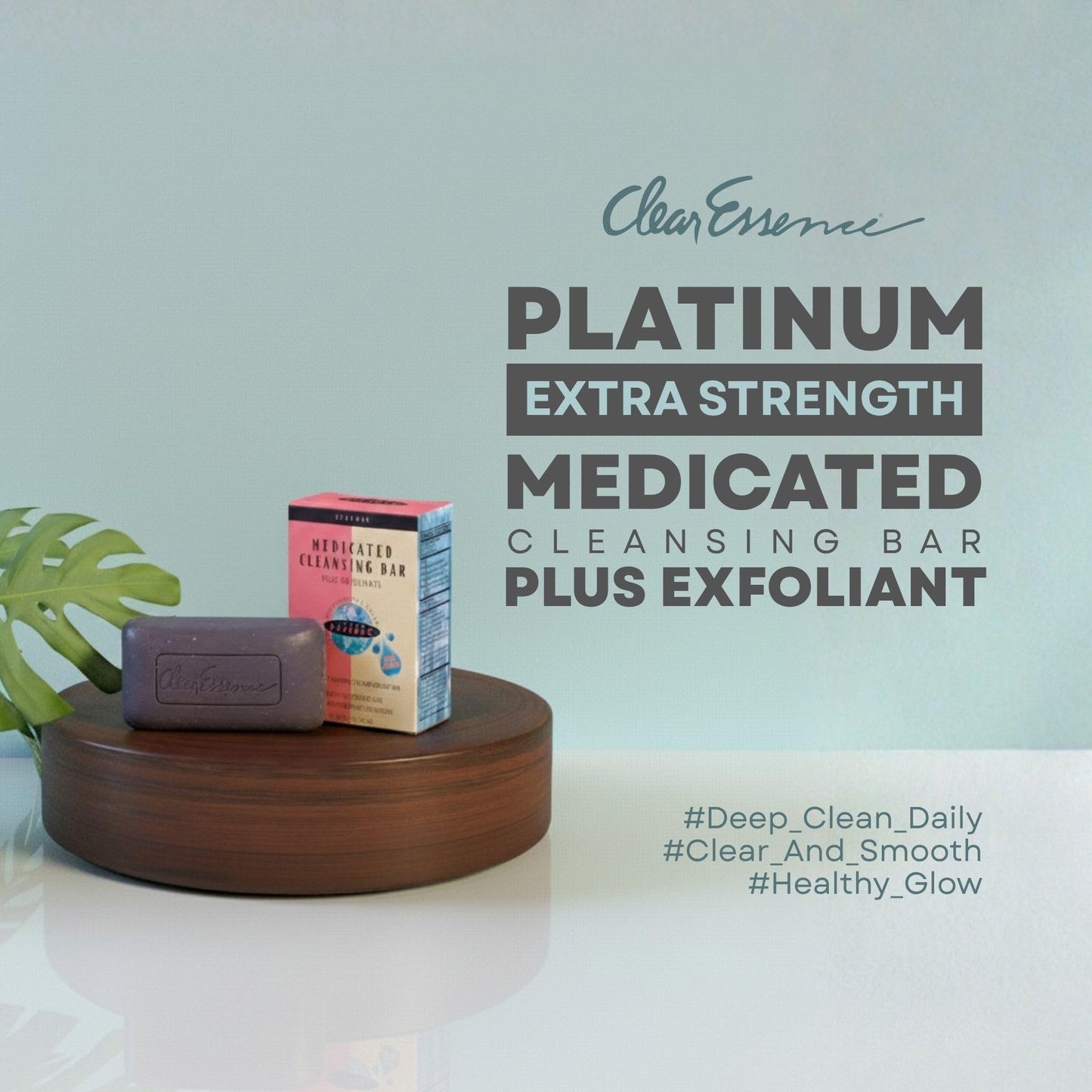 Clear Essence Antifungal Soap Cleansing Bar Plus Exfoliant 4.7oz - Extra Strength Medicated Soap for Acne, Oil & Impurities - Face & Body Wash Bar with Skin-Renewing Exfoliation, for Men and Women