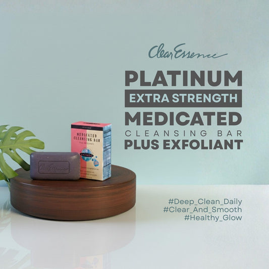 Clear Essence Antifungal Soap Cleansing Bar Plus Exfoliant 4.7oz - Extra Strength Medicated Soap for Acne, Oil & Impurities - Face & Body Wash Bar with Skin-Renewing Exfoliation, for Men and Women