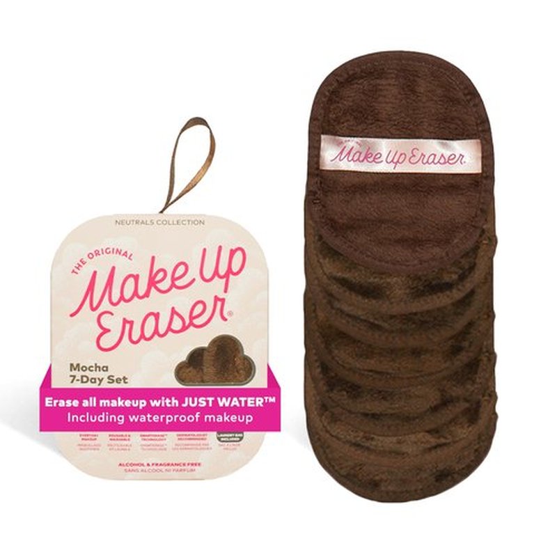 The Original MakeUp Eraser, 7-Day Set, Erase All Makeup With Just Water, Including Waterproof Mascara, Eyeliner, Foundation, Lipstick, Sunscreen, and More! Mocha, 7ct.