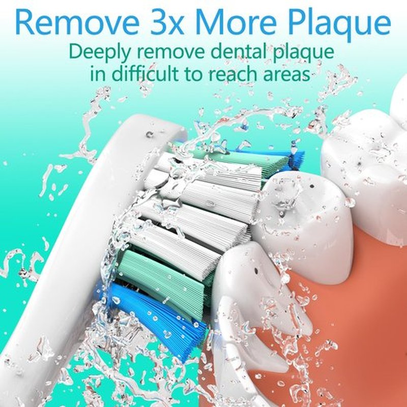 Replacement Heads Compatible with Sonicare Toothbrush, Replacement Brush Head for Philips Sonicare Electric Toothbrush 4100 5100 6100 9900 C2 W3 and More Snap-on Handles White
