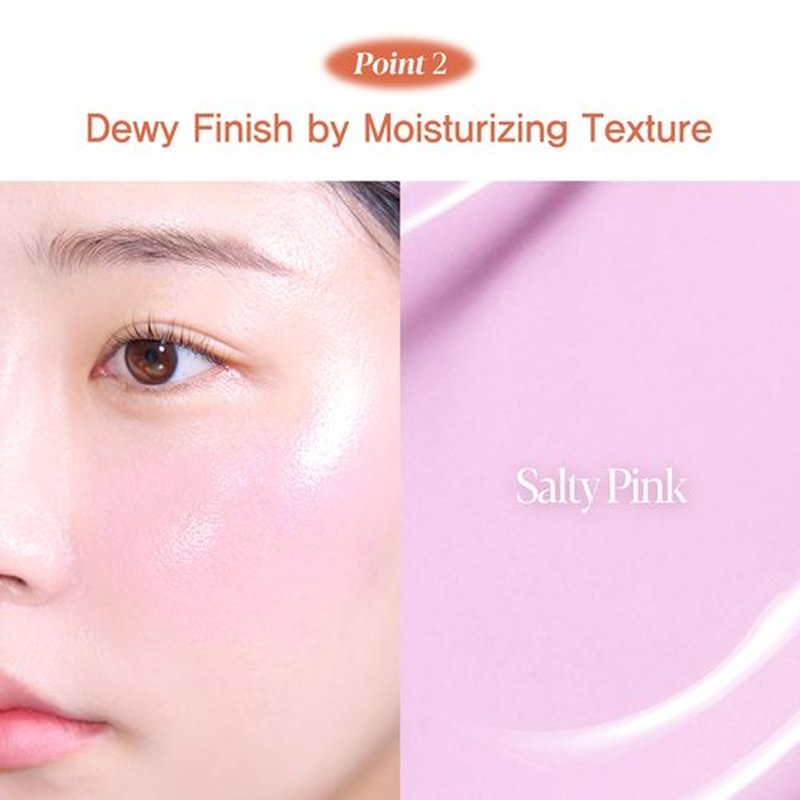 espoir Tone-Pairing Liquid Blush #2 Salty Pink │ Moisturizing Formula To Express Dewy Cheeks │ Watercolor-like Subtle and Beautiful Color Blush │ K-pop Idol Blush of Korean Makeup