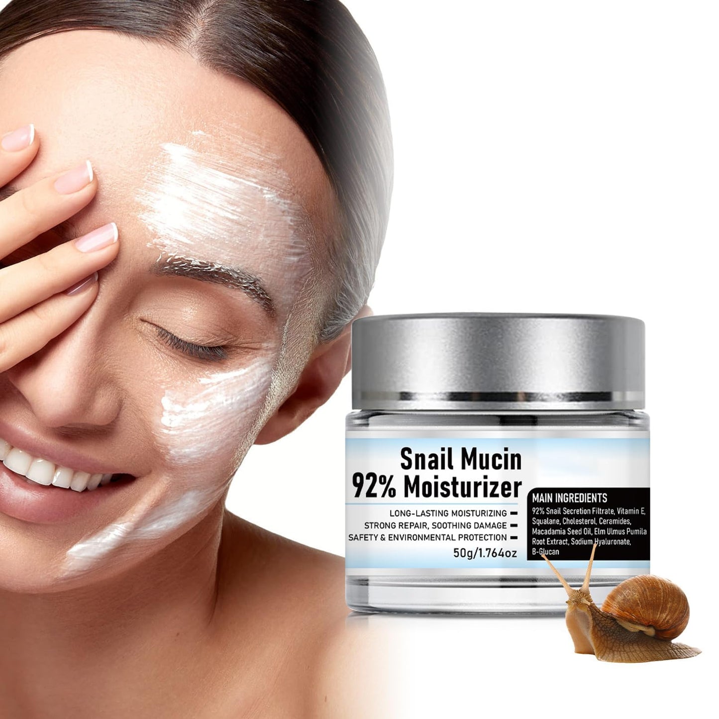 Baba de Caracol Original, Crema Baba de Caracol Original, Cremas Hidratantes Para La Cara, Crema para Manchas Oscuras en La Cara, 50g/1.77oz