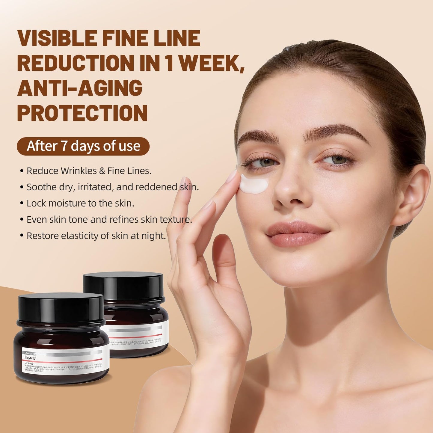 eleytele Korean Eye Cream for Dark Circles & Puffiness, 1.06oz Hydrating Under Eye Moisturizer for Fine Lines, Firming, Brightening & Smooth Skin – Lightweight, Gentle Daily Anti-Aging Eye Treatment